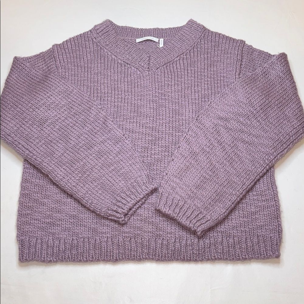Helmut Lang V Neck Slub Pullover Sweater, Size M, NWT